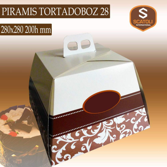 PTD002-Piramis tortadoboz 28x28x20 cm-deltabox-poloaruhaz